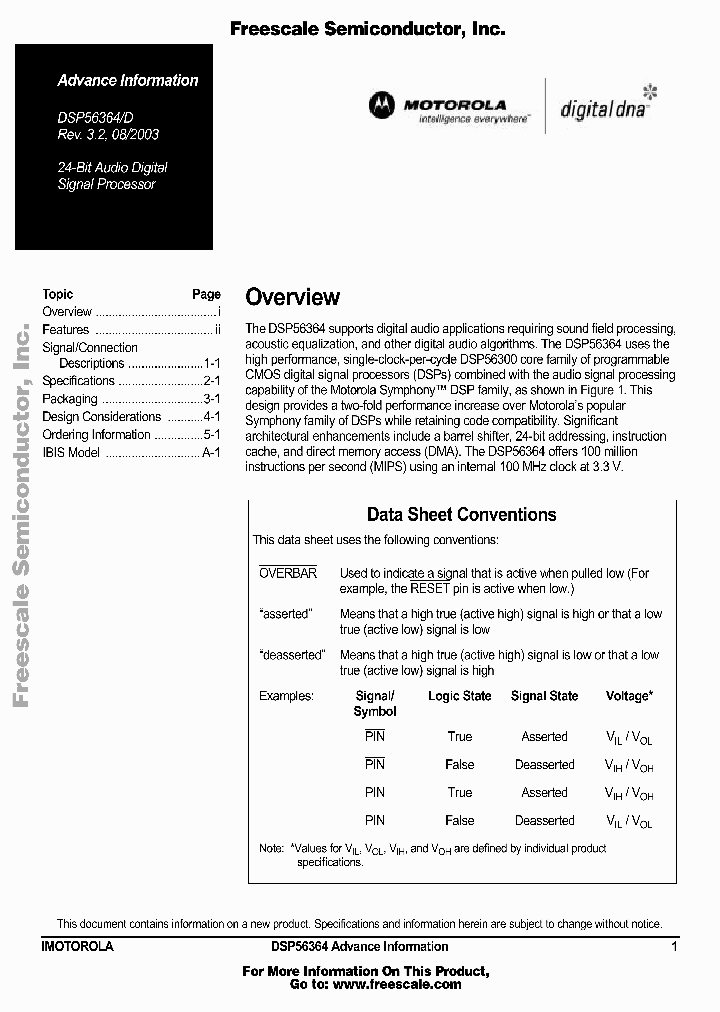 DSP56364_5957692.PDF Datasheet
