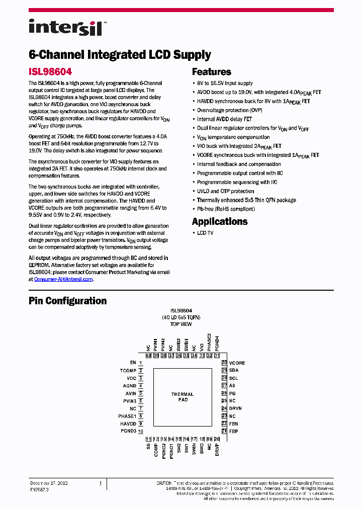 ISL98604_5957933.PDF Datasheet
