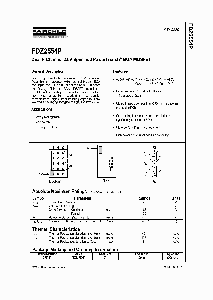 FDZ2554P_5959287.PDF Datasheet
