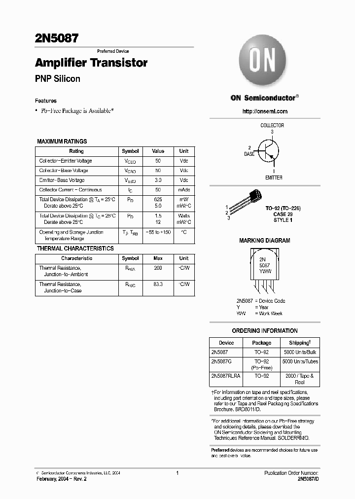 2N5087RLRA_5962256.PDF Datasheet