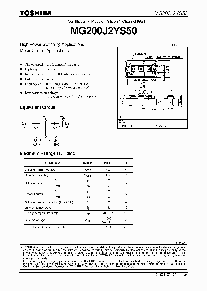 MG200J2YS50_5962634.PDF Datasheet