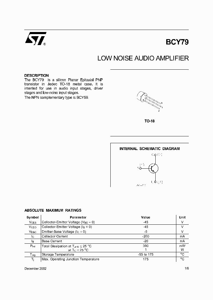 BCY79_5963480.PDF Datasheet