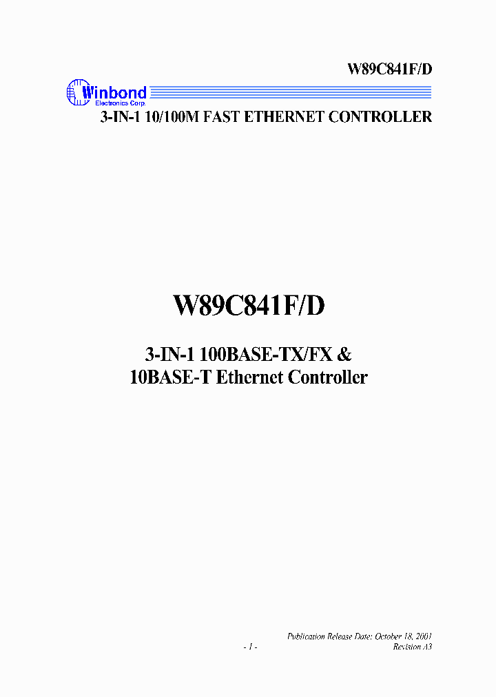 W89C841D_5963944.PDF Datasheet