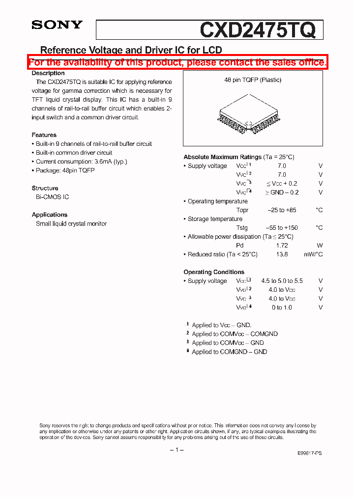 CXD2475TQ_5964246.PDF Datasheet