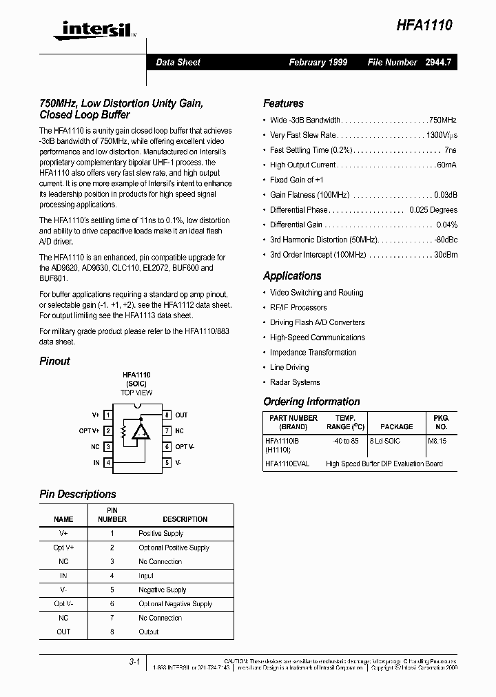 HFA1110_5965448.PDF Datasheet