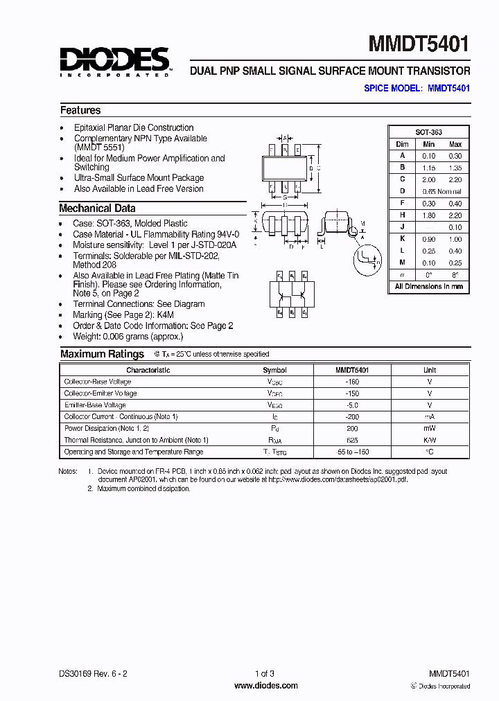 MMDT5401_5965551.PDF Datasheet