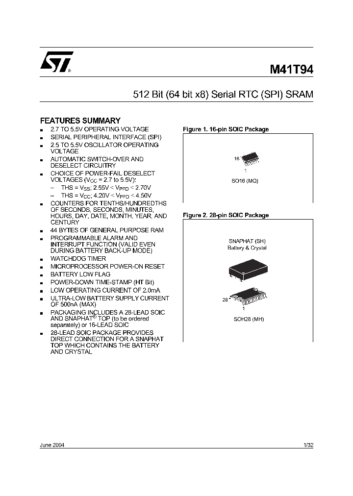 M41T94MH6TR_5966269.PDF Datasheet