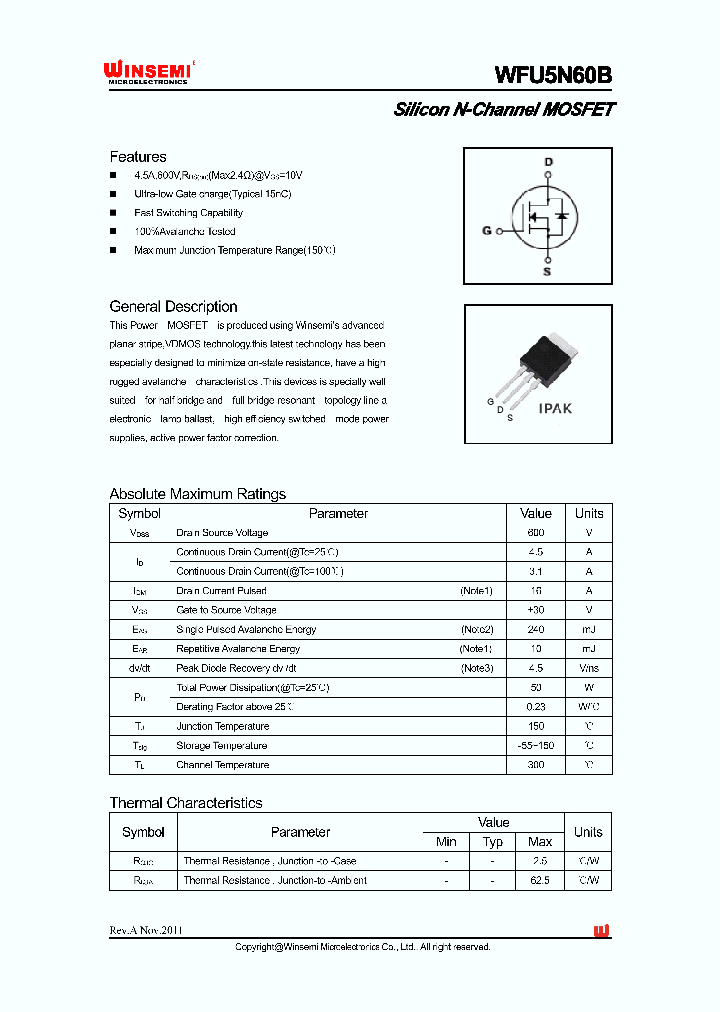WFU5N60B_5965493.PDF Datasheet