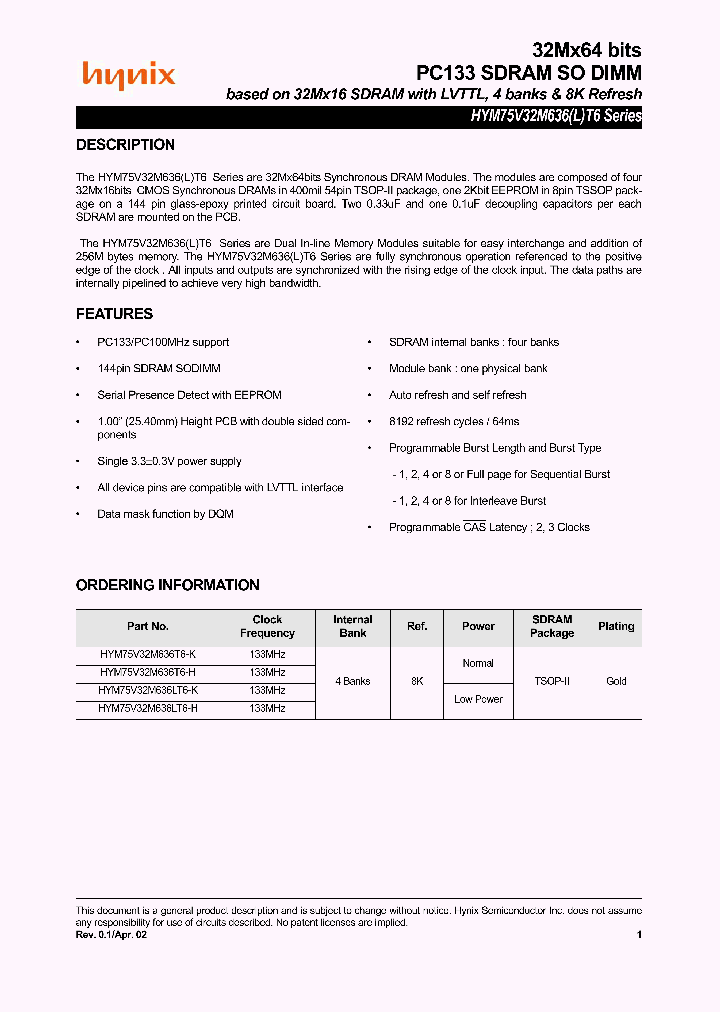 HYM75V32M636LT6-H_5967081.PDF Datasheet