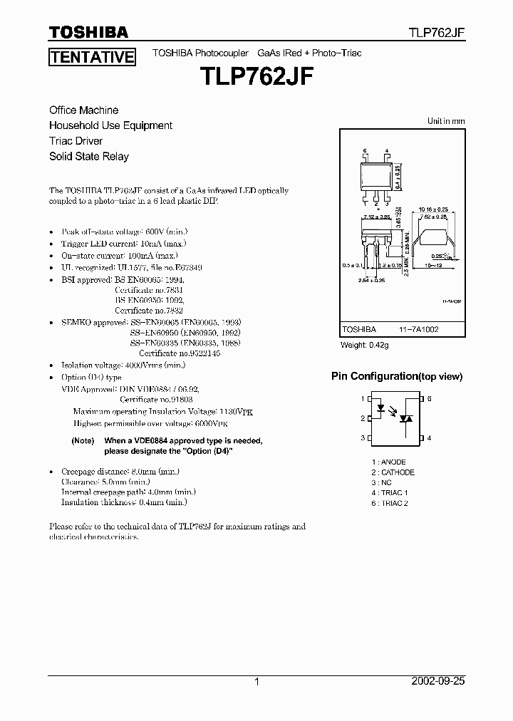 TLP762JF_5967237.PDF Datasheet