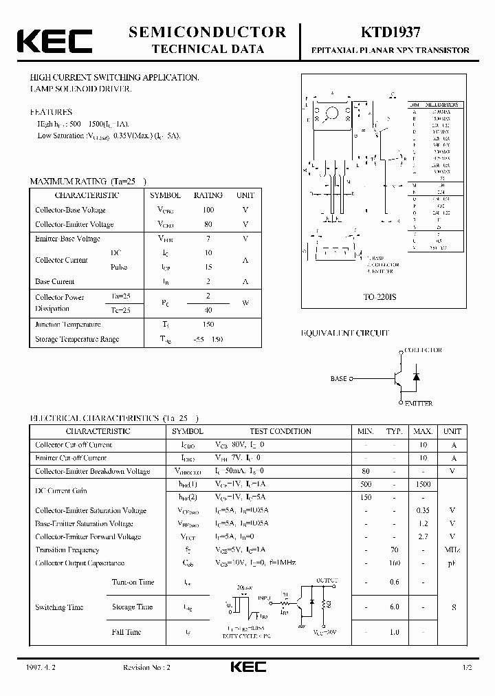 KTD1937_5967169.PDF Datasheet