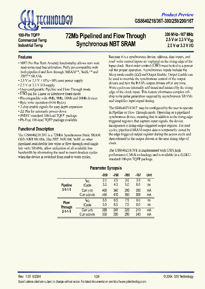 GS8640Z18_5968652.PDF Datasheet