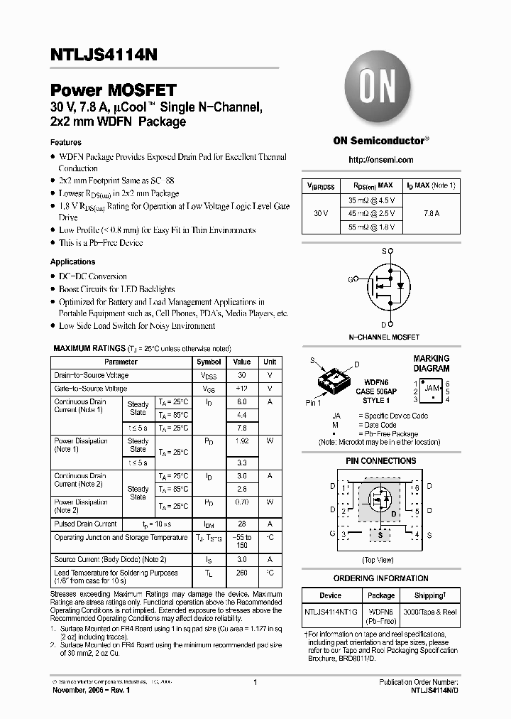 NTLJS4114NT1G_5969080.PDF Datasheet
