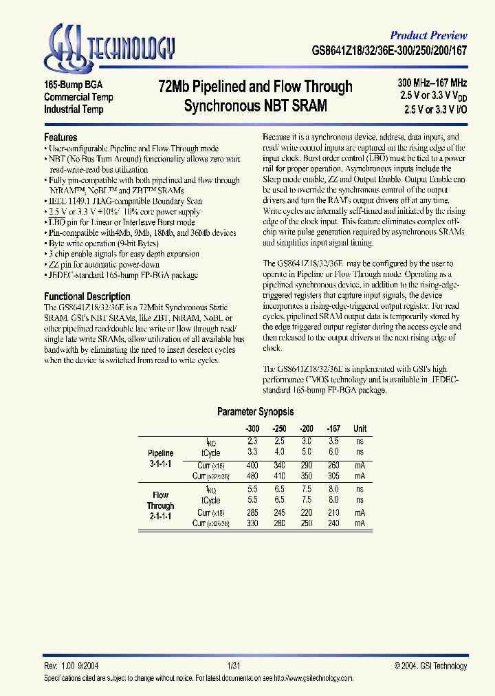 GS8641Z18_5968662.PDF Datasheet