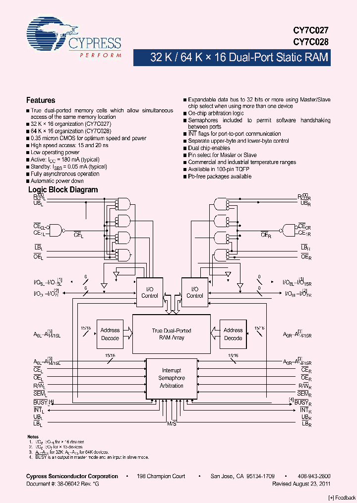 CY7C027-20AXC_5969816.PDF Datasheet