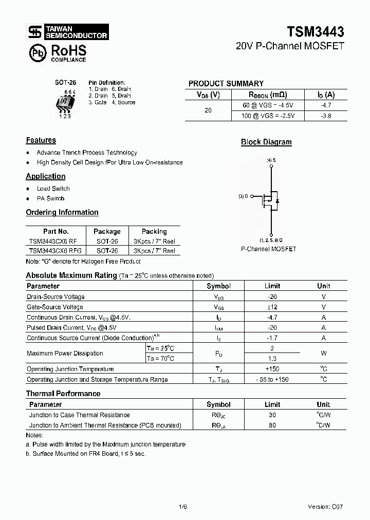 TSM3443CX6RF_5973631.PDF Datasheet