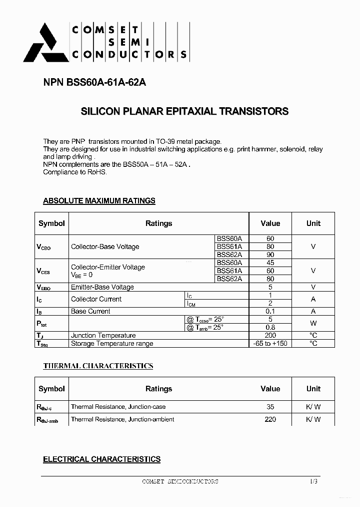BSS60A_5977847.PDF Datasheet