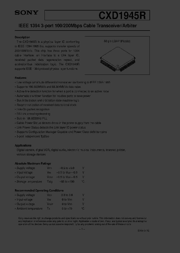 CXD1945R_5981258.PDF Datasheet