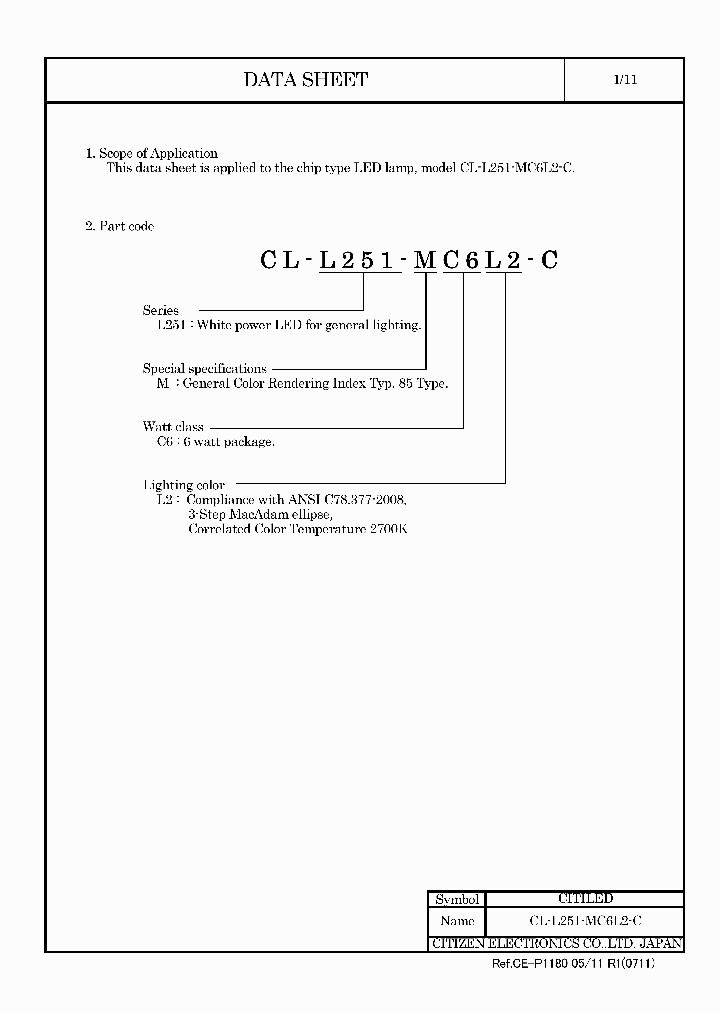 CL-L251-MC6L2-C11_5987110.PDF Datasheet