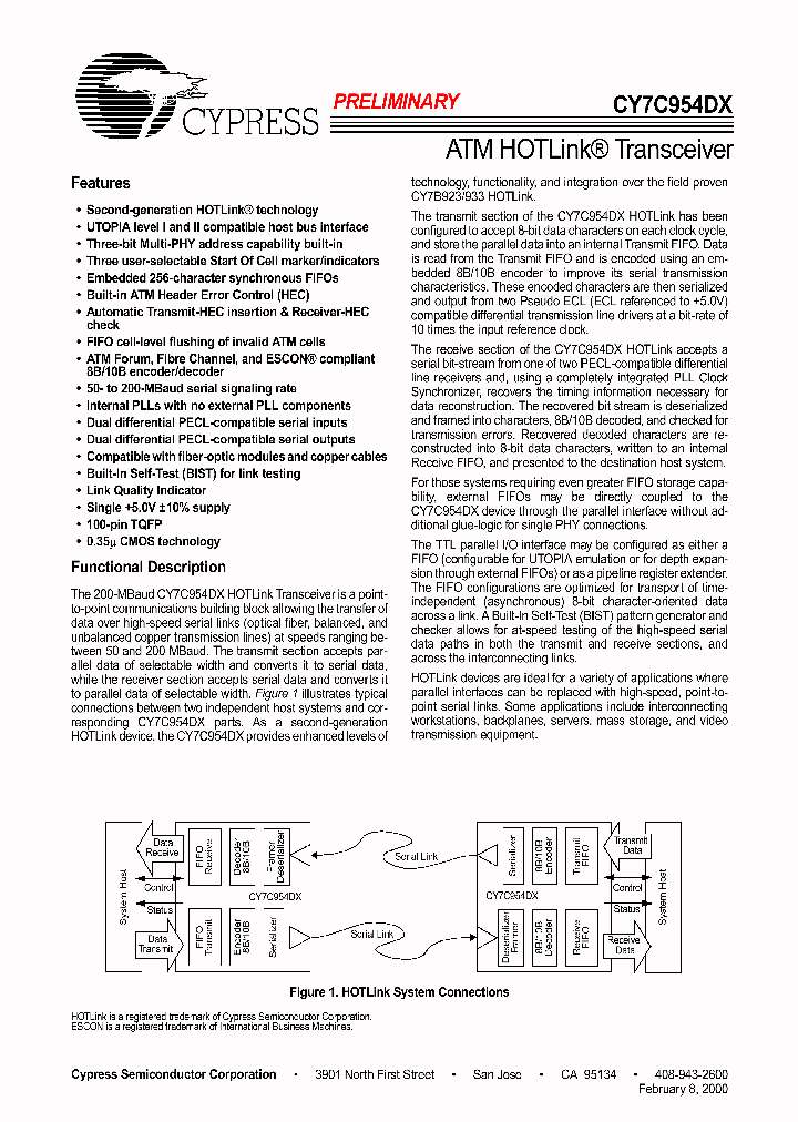 CY7C954DX_5992306.PDF Datasheet