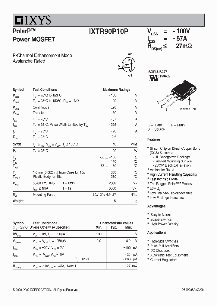 IXTR90P10P_5993602.PDF Datasheet