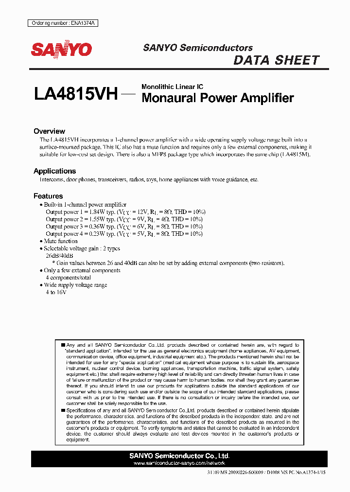 LA4815VH_5997164.PDF Datasheet