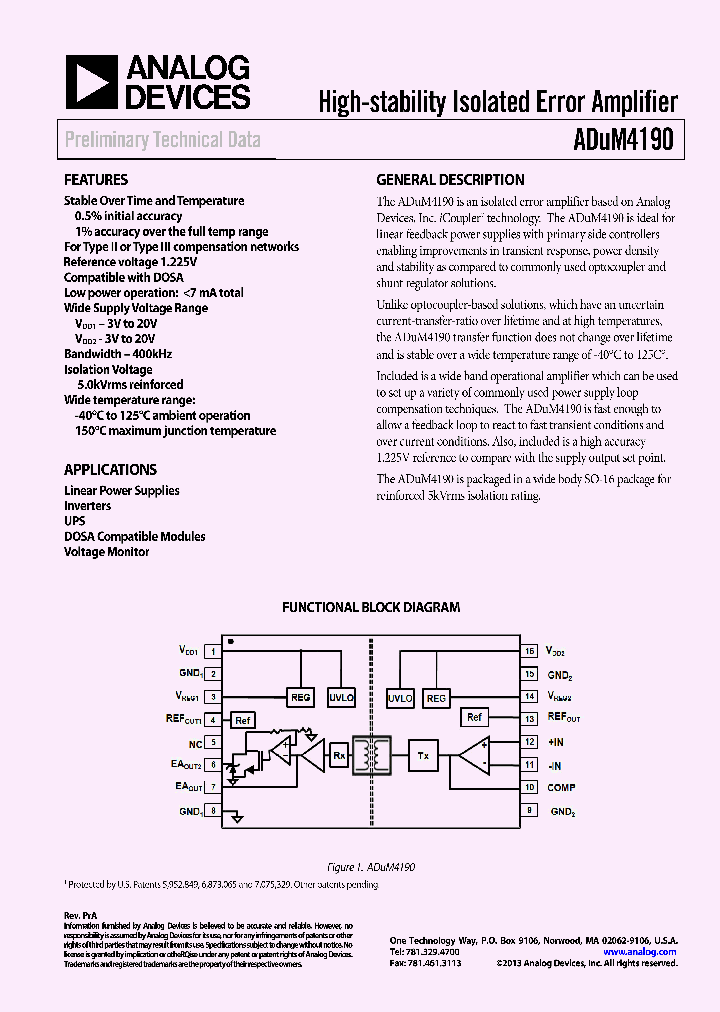 ADUM4190ARIZ_5999360.PDF Datasheet