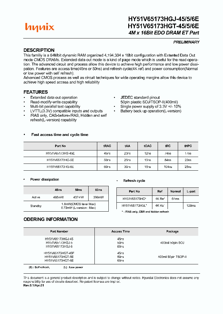 HY51V65173HGJT_6005473.PDF Datasheet