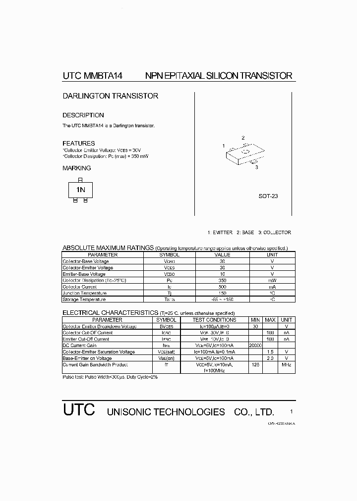MMBTA14_6010430.PDF Datasheet