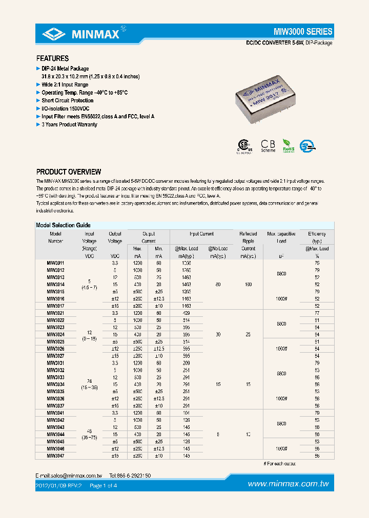 MIW3016_6011179.PDF Datasheet