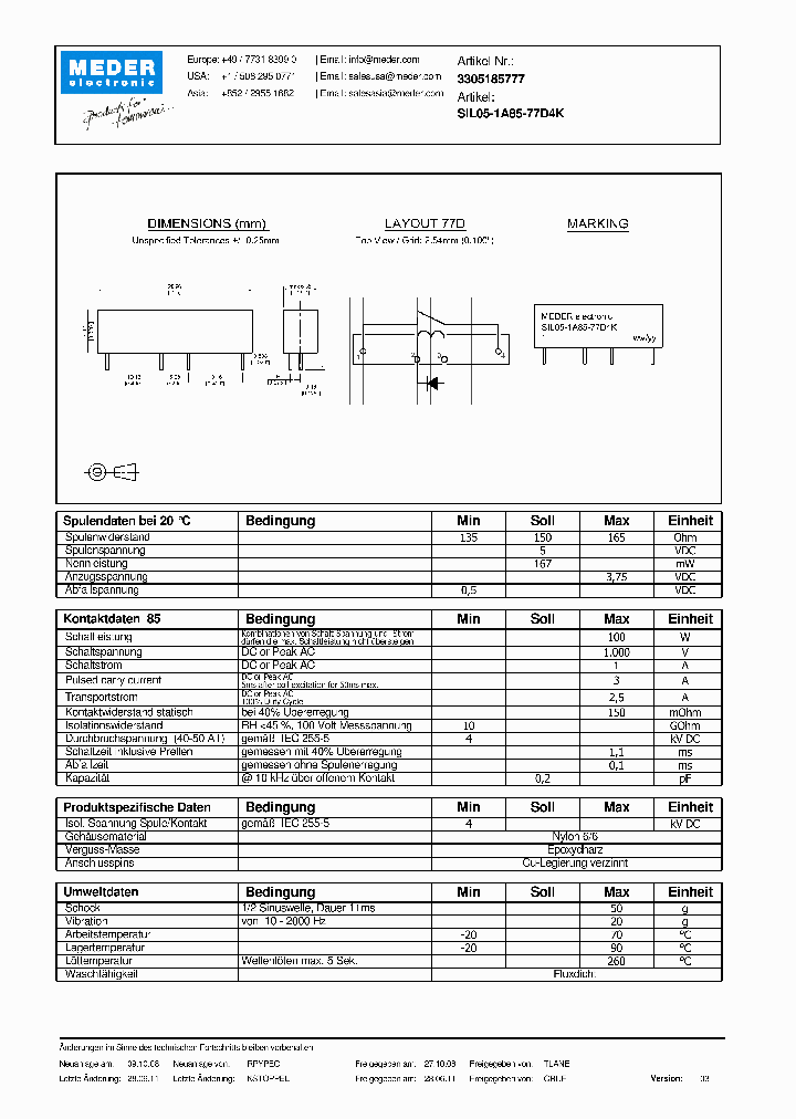 SIL05-1A85-77D4KDE_6012031.PDF Datasheet