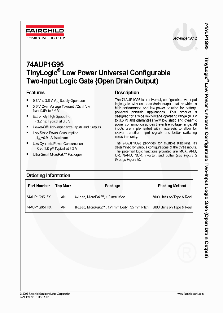 74AUP1G95L6X_6012626.PDF Datasheet
