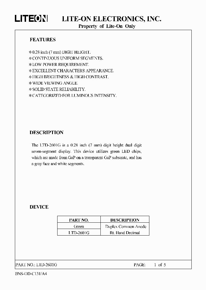 LTD-2601G_6015118.PDF Datasheet