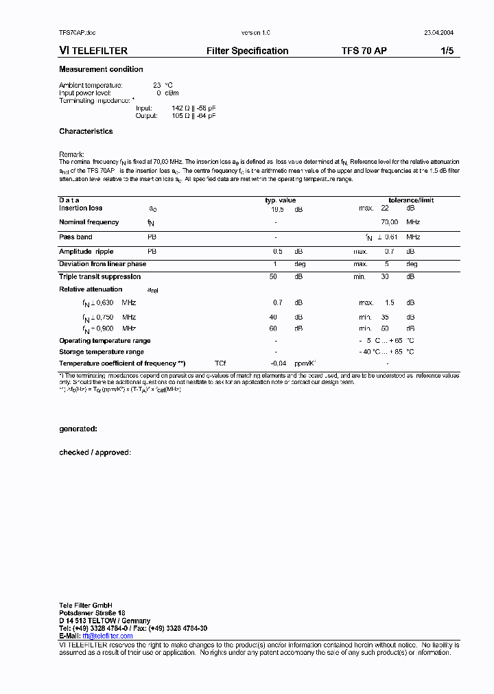 TFS70AP_6017488.PDF Datasheet