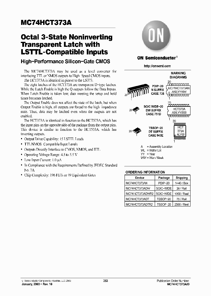 MC74HCT373ANG_6014994.PDF Datasheet
