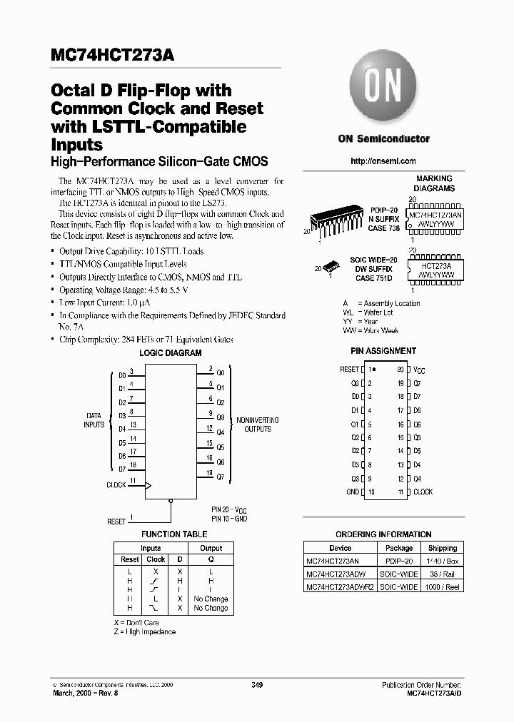 MC74HCT273ANG_6014993.PDF Datasheet