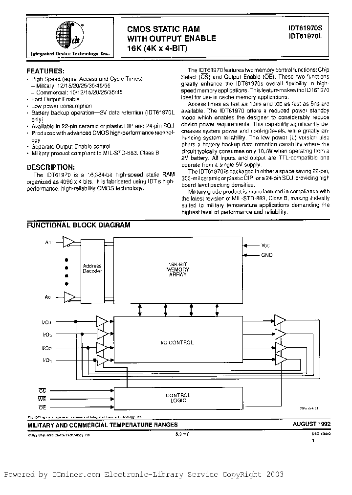 IDT61970S15DB_6022210.PDF Datasheet
