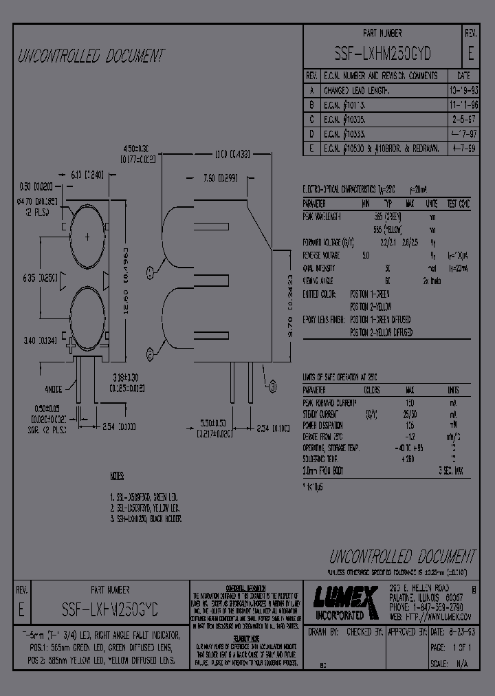 SSF-LXHM250GYD_6018607.PDF Datasheet