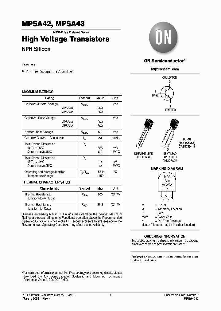 MPSA43RLRAG_6020165.PDF Datasheet