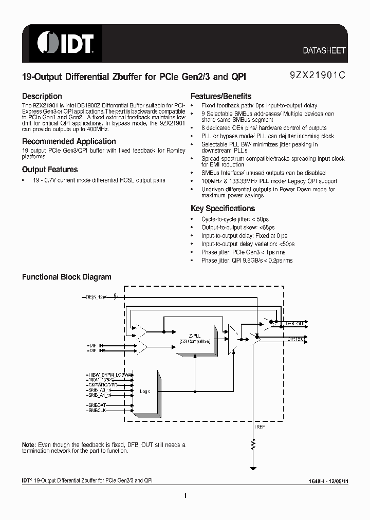 9ZX21901CKLFT_6025376.PDF Datasheet