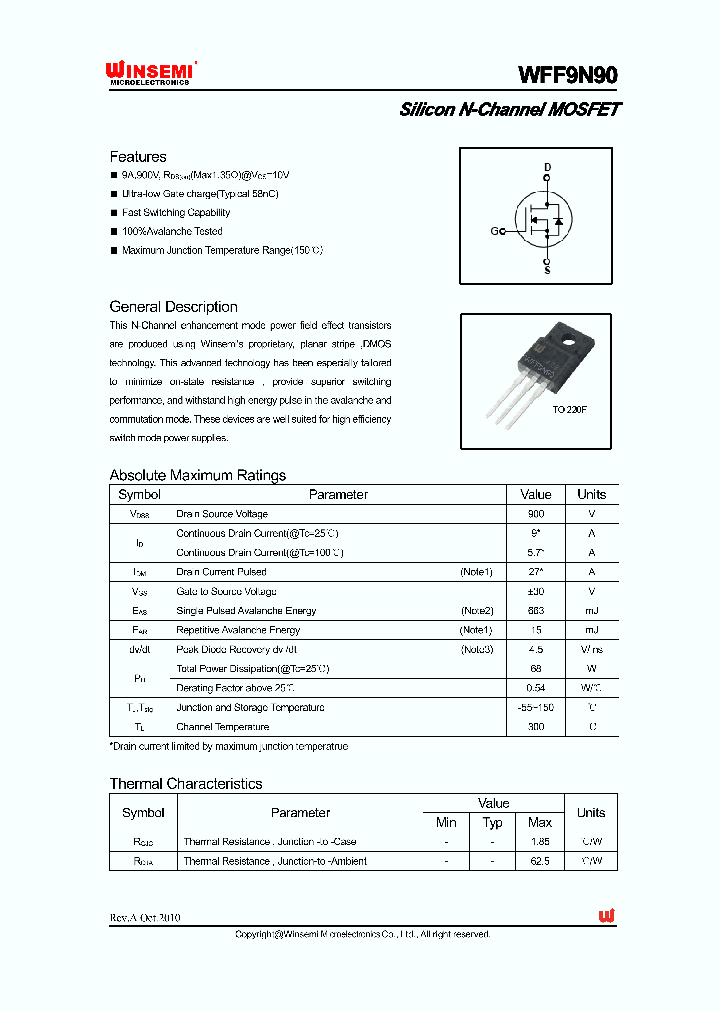 WFF9N90_6025492.PDF Datasheet