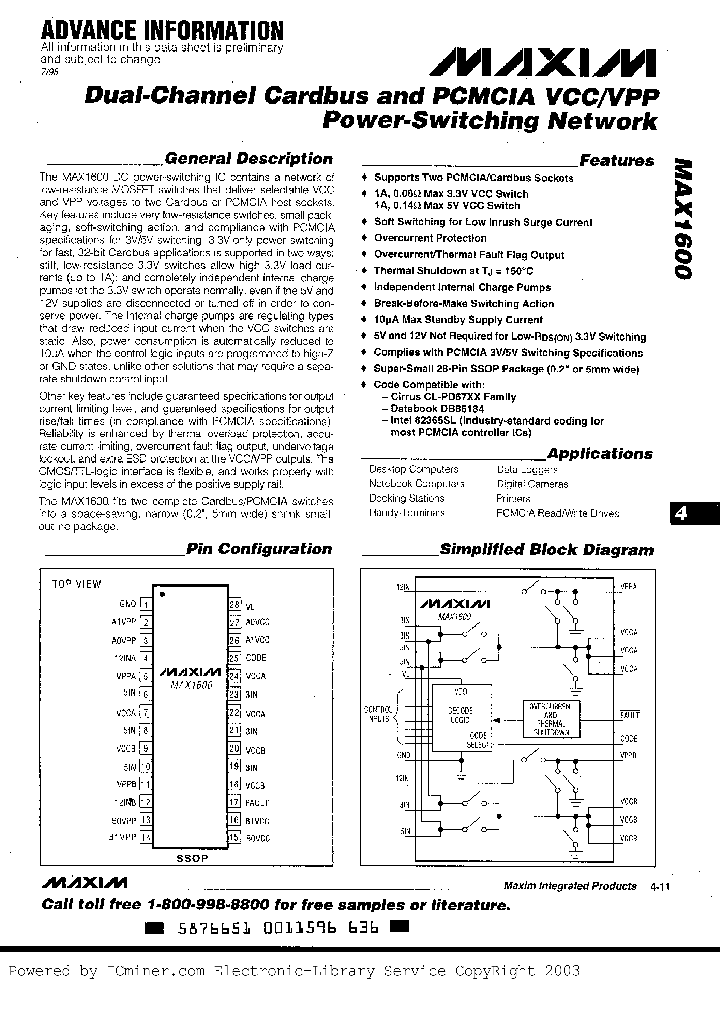 MAX1600CAI_6030403.PDF Datasheet