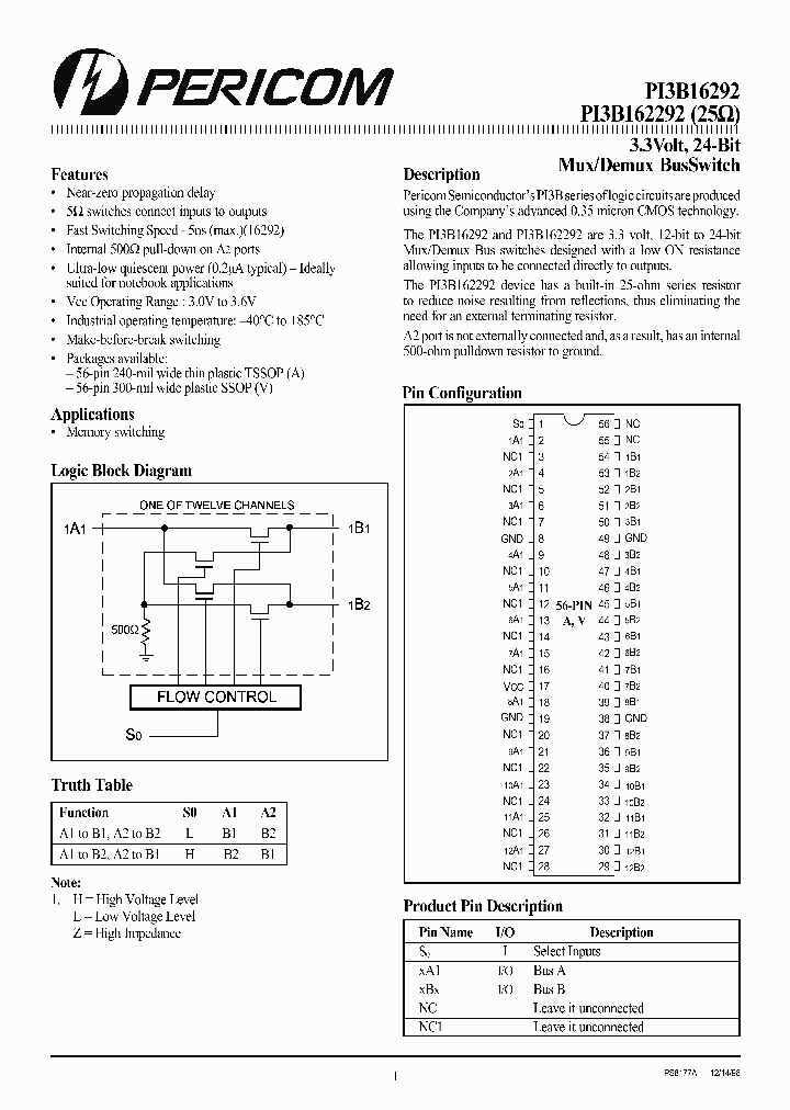 PI3B16292A_6031659.PDF Datasheet