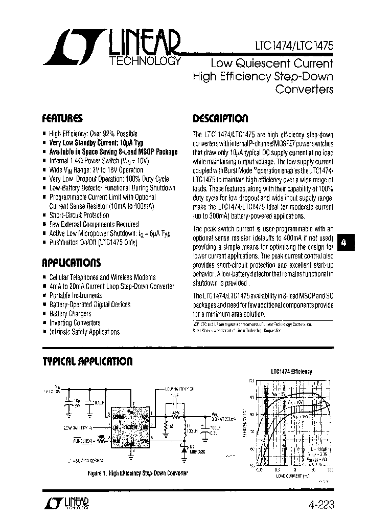 LTC1474CMS8TRPBF_6032390.PDF Datasheet