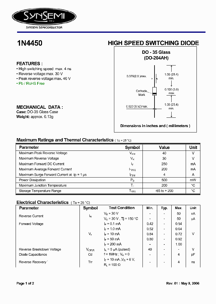 1N4450_6039518.PDF Datasheet