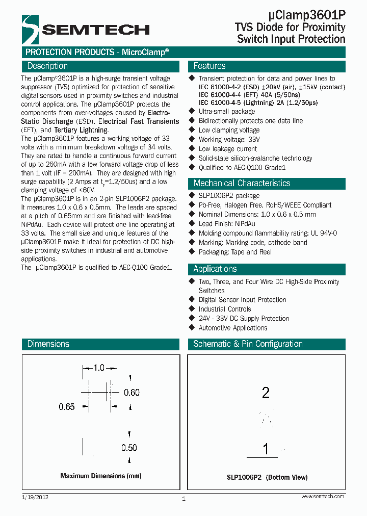 UCLAMP3601P_6049294.PDF Datasheet