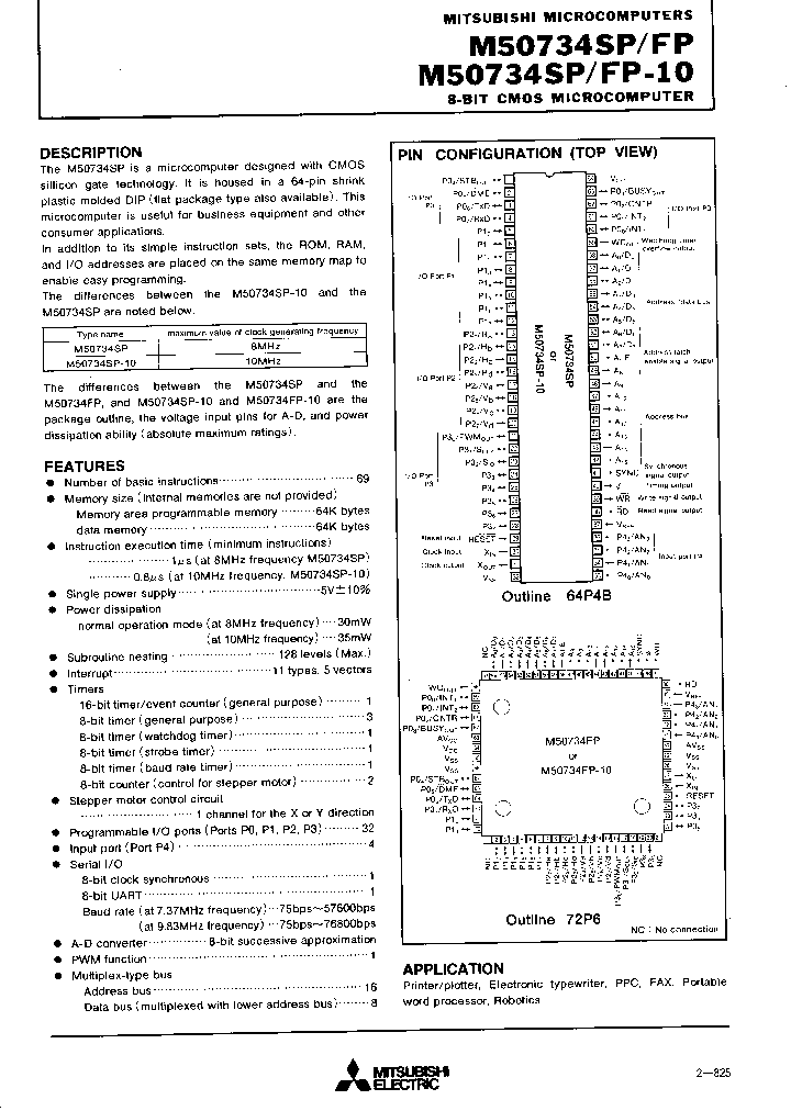 M50734SP-10_6042498.PDF Datasheet