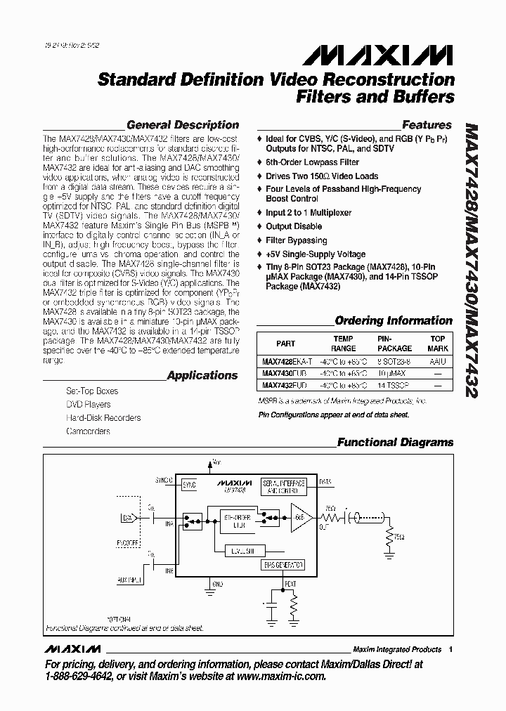 MAX7428EKA-T_6052729.PDF Datasheet