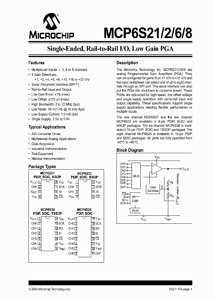 MCP6S21_6060324.PDF Datasheet