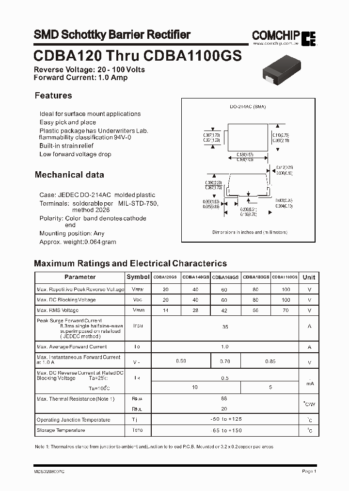 CDBA160GS_6052092.PDF Datasheet